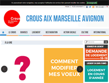 Tablet Screenshot of crous-aix-marseille.fr